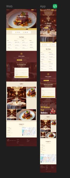 Le Royale fine dining restaurant design