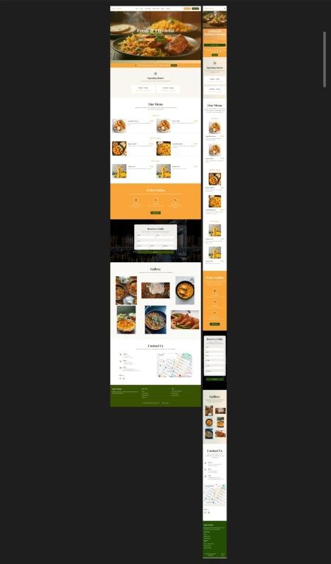 Restaurant web design