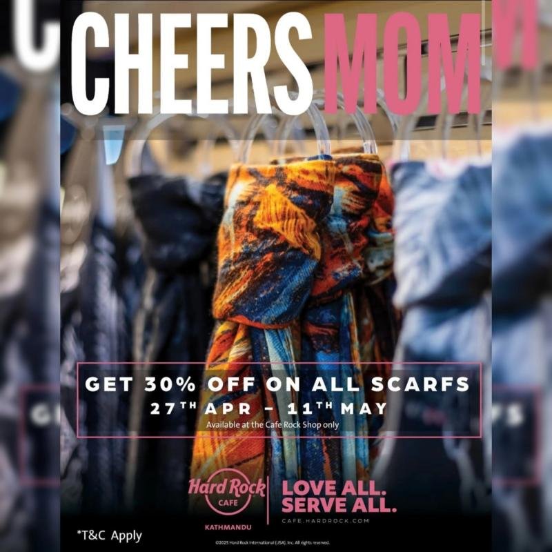 Cheers Mom scarf promotion