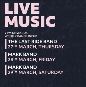 Live music weekly lineup