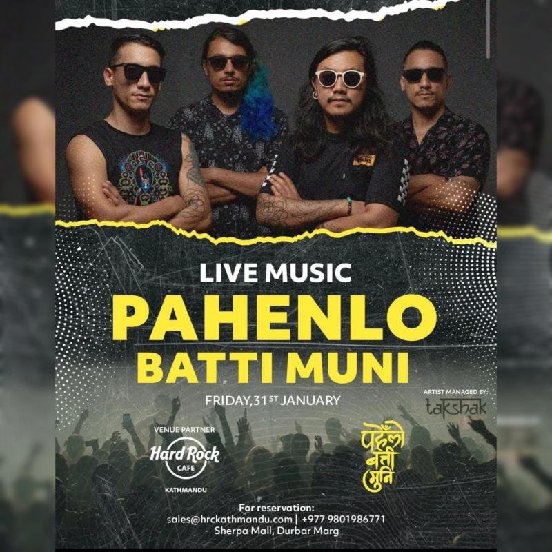 Pahenlo Batti Muni live music poster