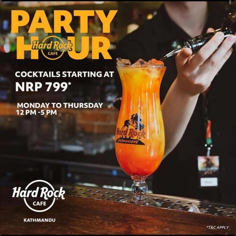 Party Hour cocktails promo